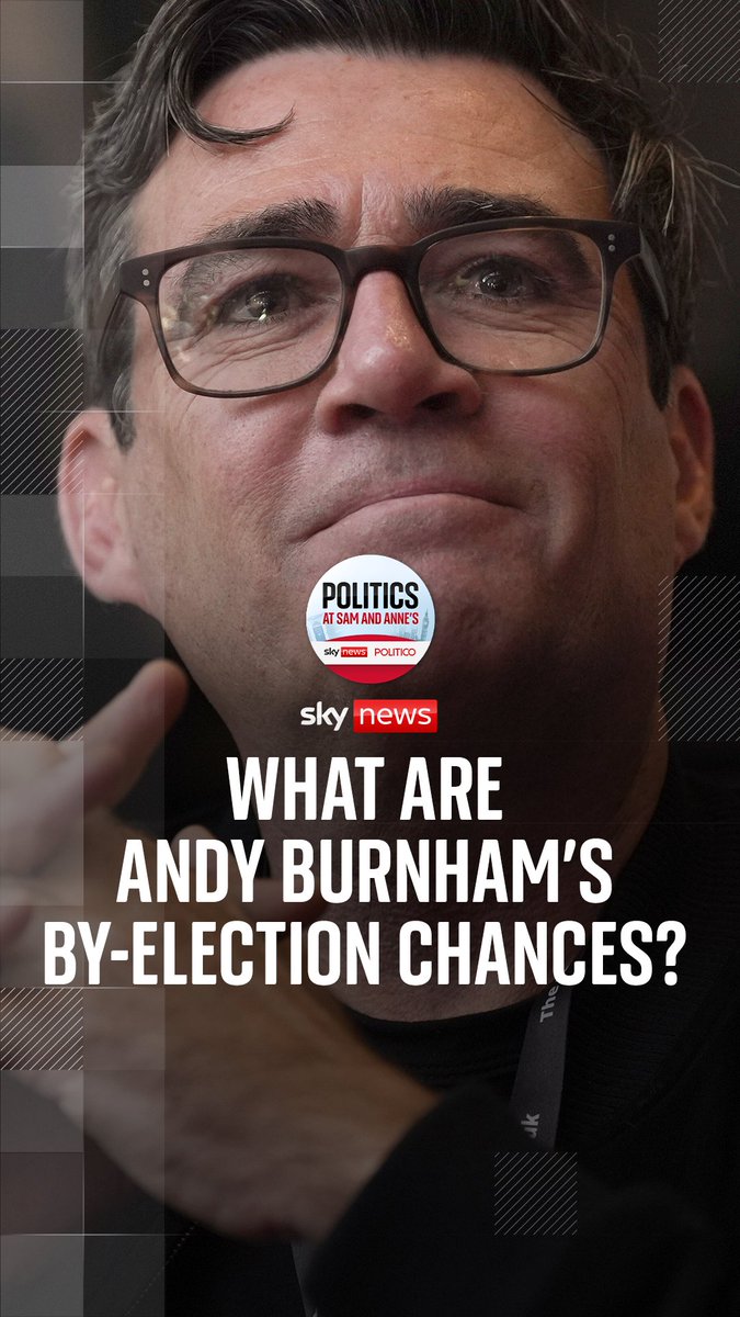 Burnham has a 45% chance of winning the Makerfield by-election, according to sources who know the seat well. If Burnham loses in Makerfield, Labour could end up toppling Keir Starmer without any clear successor waiting in the wings. 🎧 Sam Coates Sky and anne mcelvoy unpack on PASAA: