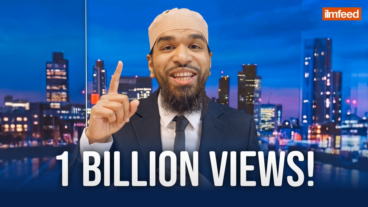 BREAKING NEWS! ilmfeed has reached 1 BILLION VIEWS! That's 1 billion moments someone saw Muslims in a positive light, was inspired to do good, or learnt something new about Islam.