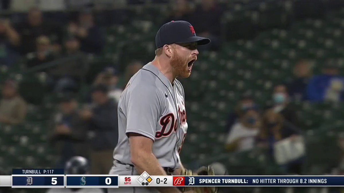 Detroit Tigers history on this date: Spencer Turnbull threw a no-hitter against the Mariners on May 18, 2021