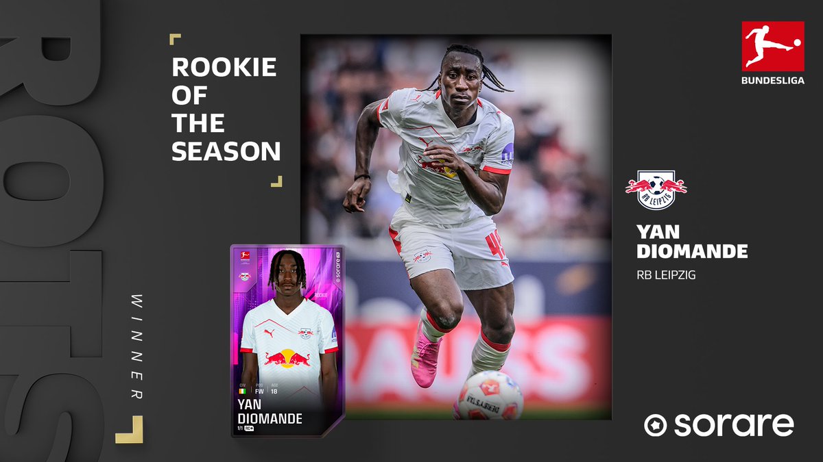 Presenting your 2025/26 #BLRookie of the Season: Yan Diomande! 👏🇨🇮 RB Leipzig English | Sorare | #Bundesliga
