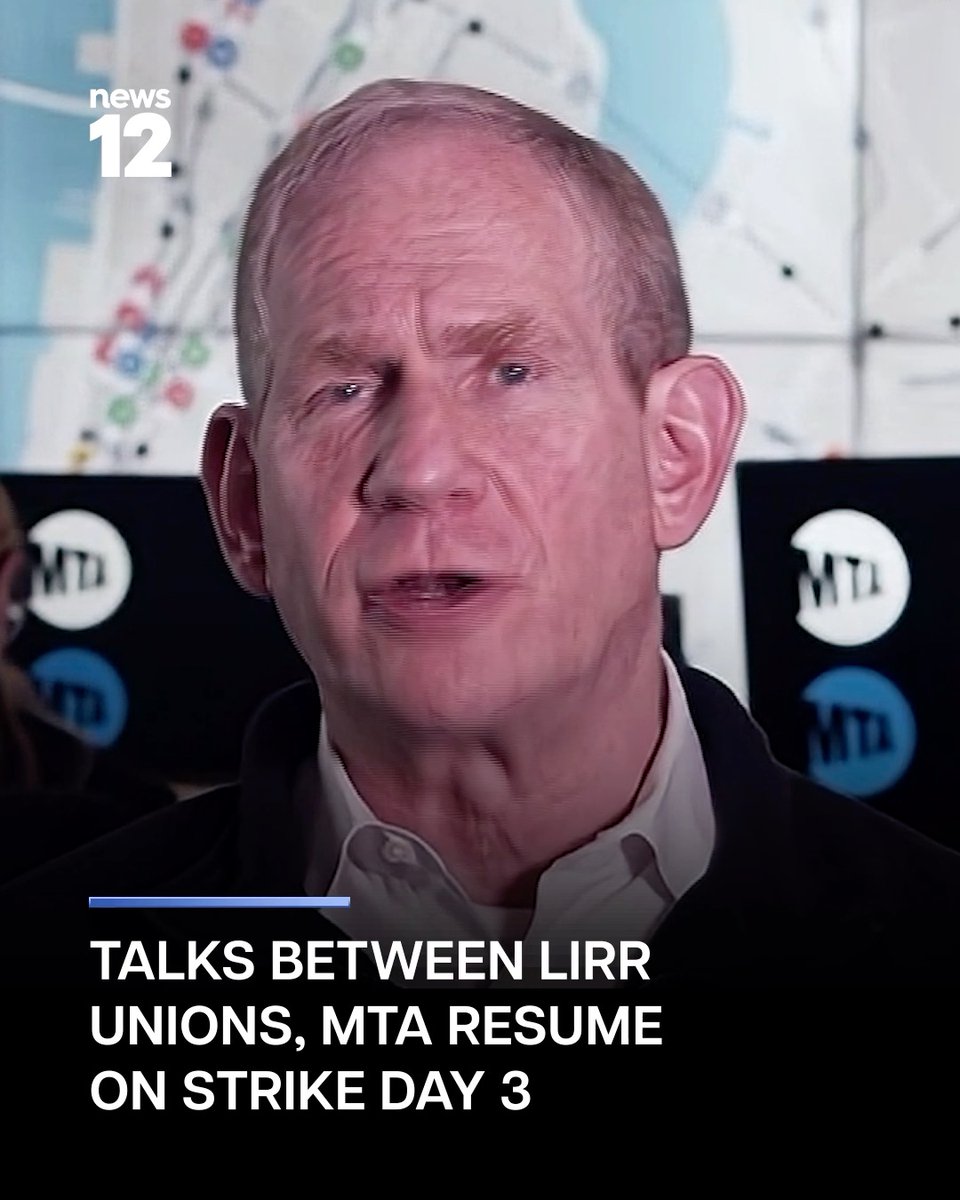 LIRR STRIKE: Talks between LIRR unions and the MTA have resumed on day three of the strike, with the MTA chairman telling News 12 that the agencies have made progress. #News12LI #LIRR #Transportation