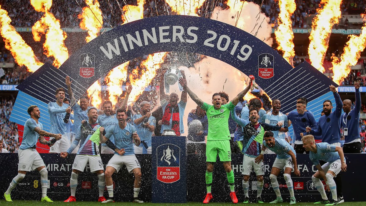 #OnThisDay: #ManCity 6-0 Watford [2019] ⚽️ [26'] David David Silva ⚽️ [38', 68'] Gabriel Jesus ⚽️ [61'] Kevin De Bruyne ⚽️ [81', 87'] Raheem Raheem Sterling The joint-largest winning margin in an FA Cup Final. 🏆