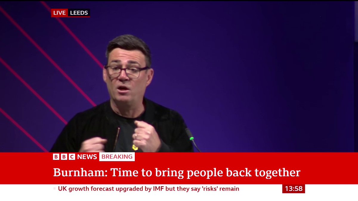 "I am not proposing that the UK considers rejoining the EU, I respect the decision that was made at the referendum," Andy Burnham says Follow live