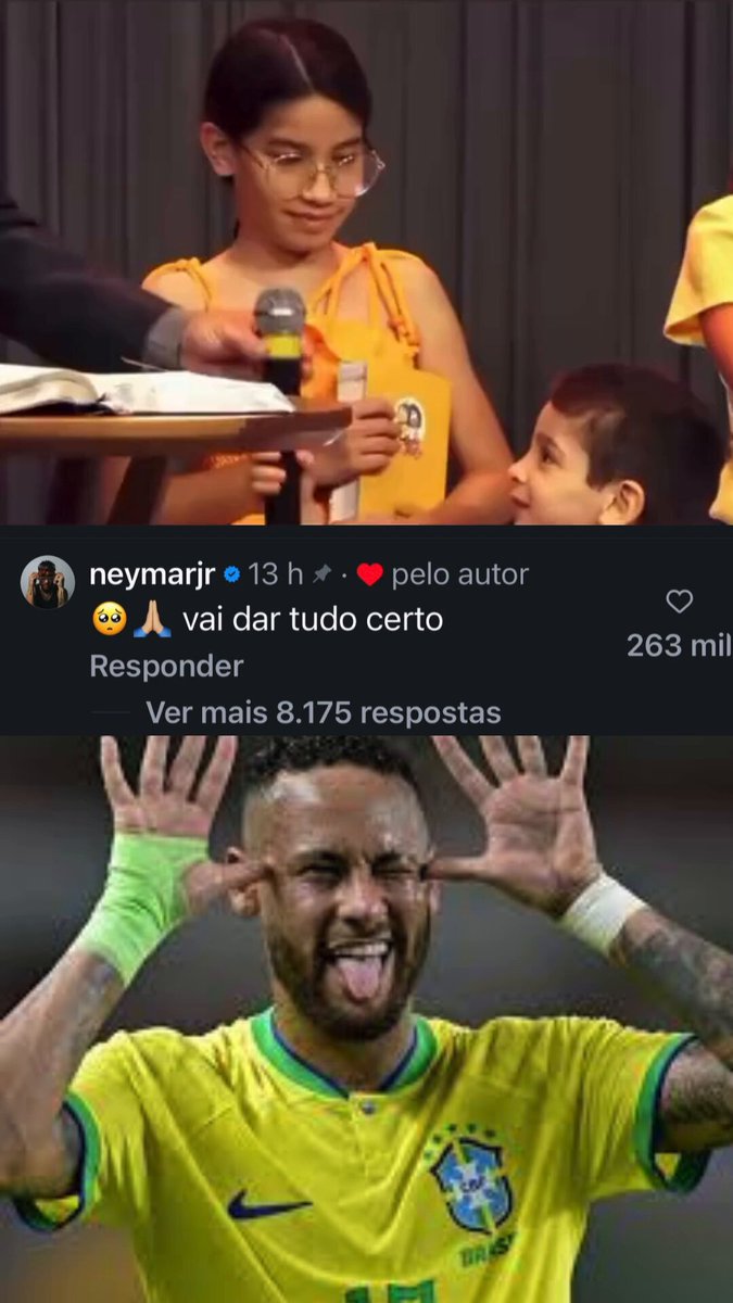 🚨ASSISTA: Fã mirim viraliza ao aparecer rezando para Neymar ir para a Copa do Mundo, e o jogador responde: “Vai dar tudo certo”.