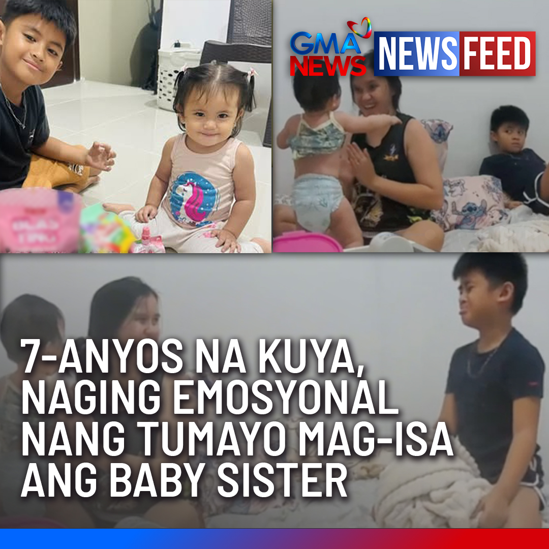 Kahit 7-anyos pa lang, hindi napigilang maging emosyonal at maiyak ng kuya na ito matapos makita ang unang beses na pagtayong mag-isa ng kaniyang baby sister! Alamin ang kanilang kuwento sa video na ito.