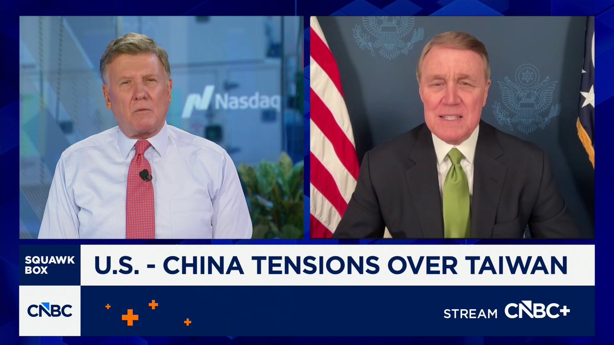 “President Trump made it very clear to Xi Jinping that we’re not changing the American policy on Taiwan," says U.S. Ambassador to China David Perdue. "We don’t support independence but we also don’t want to see coercion across the Strait. We want a peaceful solution to this thing.”