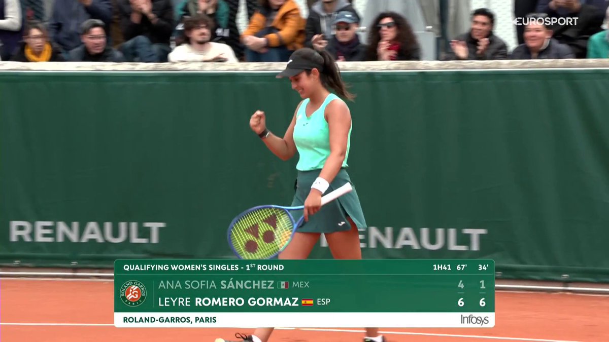 💪🏼🇪🇸 Ya tenemos la primera victoria española en #RolandGarros Leyre Romero, que el año pasado pasó desde la previa hasta la 2ª ronda del cuadro principal, se impone a la mexicana Ana Sofía Sánchez 📺 Todos los partidos de la 'qualy' en París, en HBO Max España