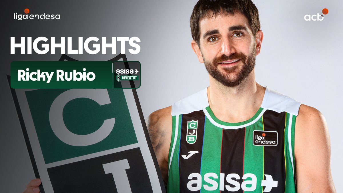 Hacía 1⃣8⃣ años que la Club Joventut Badalona no ganaba en Madrid. 🖤💚 Lo hizo este domingo, con la mejor actuación de siempre de Ricky Rubio (21 puntos, 27 de valoración) vs los blancos. 32,4 en el #SuperManagerACB para él y suma 2 fechas por encima de 30. 😎