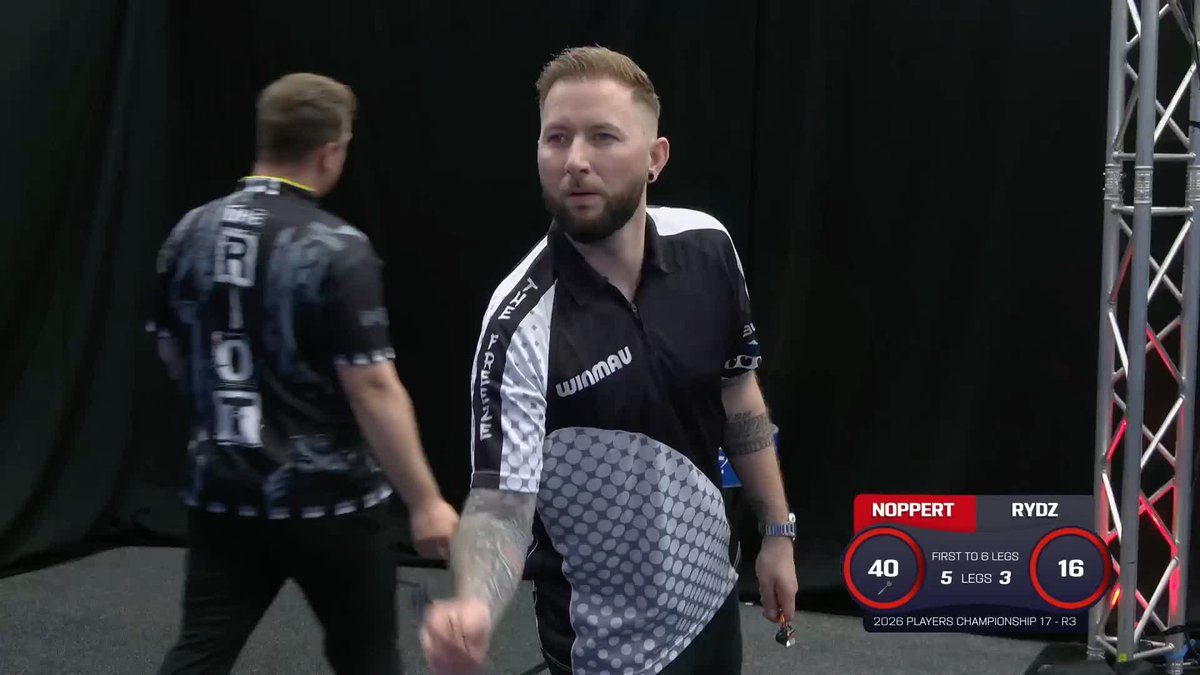 NOPPIE MARCHES ON! Danny Noppert continues his stellar form, averaging over 102 to defeat Callan Rydz 6-3 and move into the Last 16! 📺 #PC17