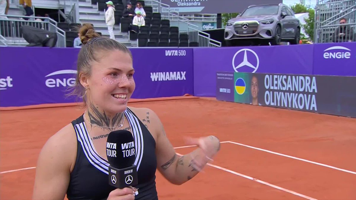 "tennis already won" 👏 Oleksandra Oliynykova speaks after her big win. #IS26