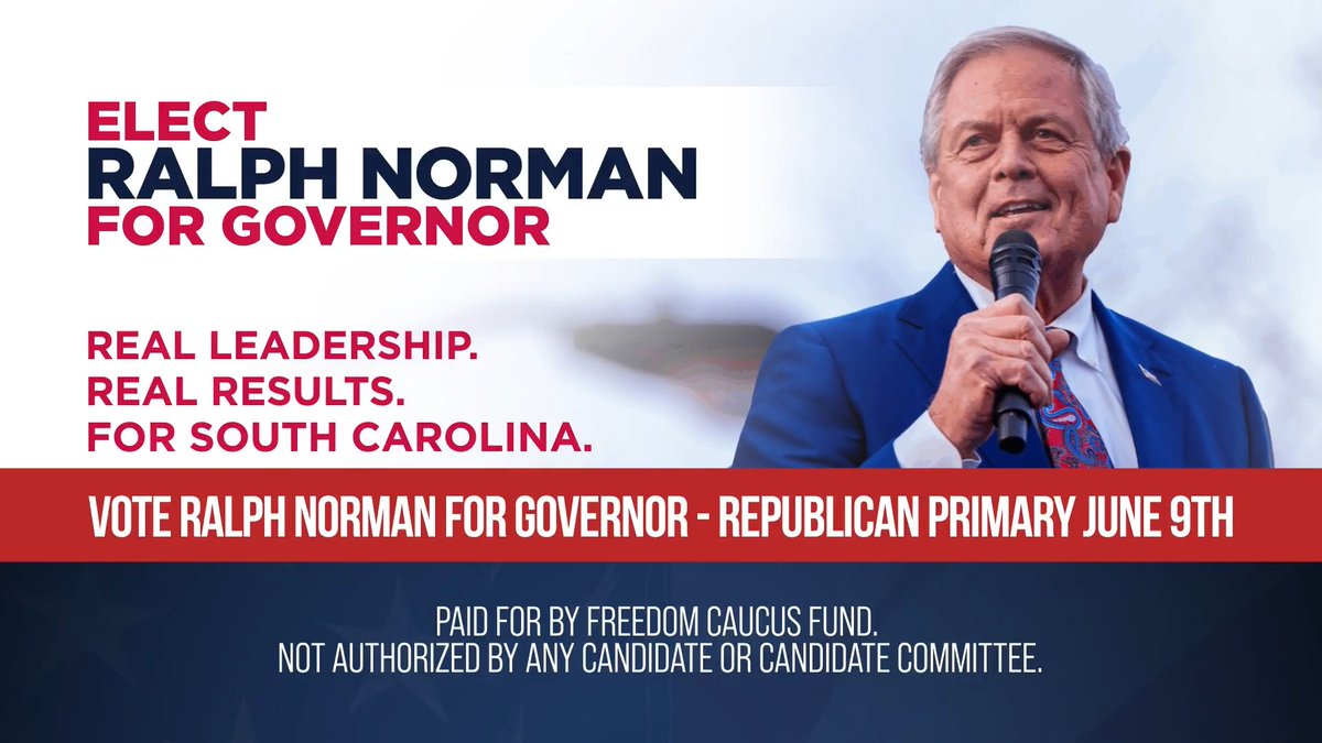 Ralph Norman’s a proven conservative who's stood firm President Trump to fight the swamp, take on the left and move the ball for conservatives. Along with the South Carolina Freedom Caucus, Ralph Norman's ready to take that fight to Columbia.