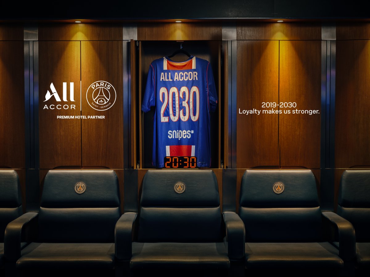 Le Paris Saint-Germain et Accor Group annoncent le renouvellement du partenariat entre ALL Accor Accor et le Club parisien jusqu’en 2030 ➡️