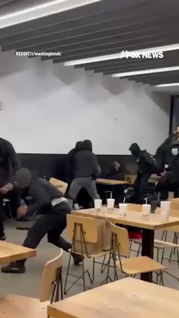 A chaotic teen takeover turns violent inside a Washington, D.C. Chipotle. The group of teens can be seen throwing punches and hurling restaurant chairs and stools at one another as innocent bystanders huddle for safety in a corner of the restaurant. The incident comes just days after U.S. Attorney Jeanine Pirro vowed to punish parents with jail time or fines for allowing their kids to take part in these mobs. Chipotle reacting to the violent incident, saying, “We have zero tolerance for guests who behave recklessly in our restaurants and put others at risk.... We are actively supporting local law enforcement in their investigation of the incident.”