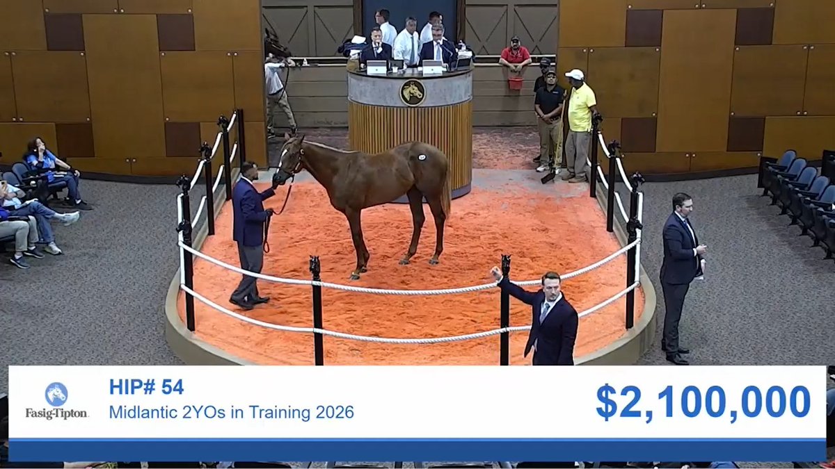 Hip 54 c. FLIGHTLINE o/o G1SW Bar of Gold sells for $2,100,000 to Pedro Lanz, agent for KAS Stables, from the consignment of Sequel, agent for Chester Broman, at the Midlantic May 2YO Sale. Congrats to the connections! Pedro Lanz Bloodstock Agent Sequel New York Lane's End