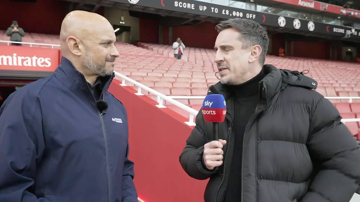 "They're not going to blow it from this point" 🗣️ Gary Neville previews Arsenal's clash against Burnley this evening ⚽️