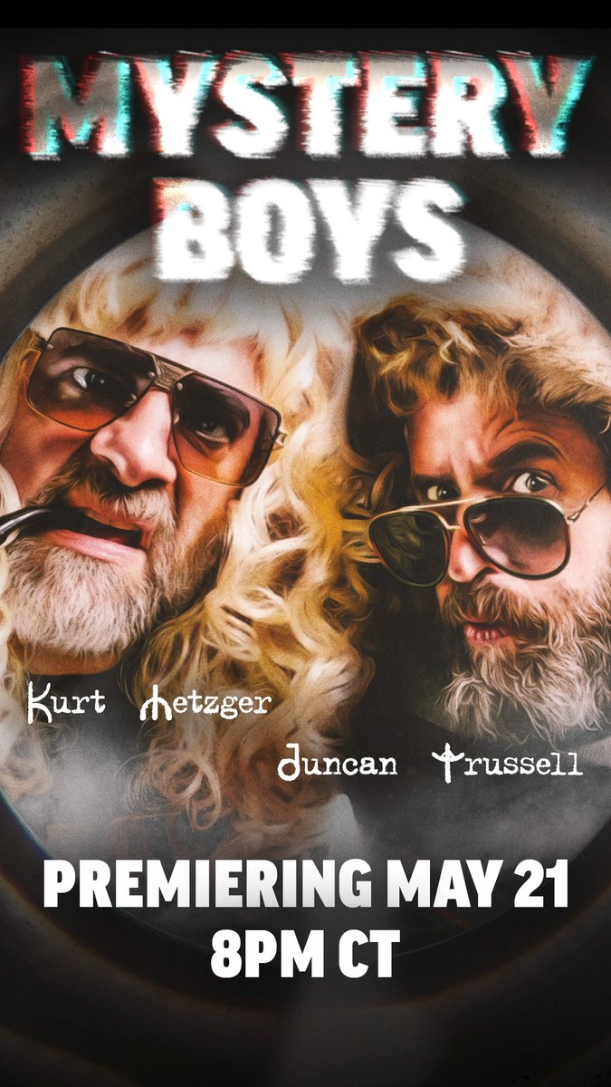 👁️ INTRODUCING: Mystery Boys 👁️ Mystery Boys follows comedians and renegade truth seekers Duncan Trussell and Kurt Metzger on a quest to expose the secrets they swear the world isn’t ready for. Join them as they unravel shadowy plots, expose forbidden knowledge, and uncover digital underworld clues, all with the gleeful confidence of men who definitely, probably, might know what they’re talking about. First episode premieres May 21st at 8pm CT on YMH Studios YouTube!