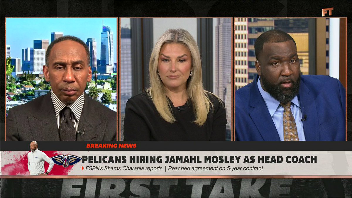 With the Pelicans hiring Jamahl Mosley as their new head coach, @Kendrickperkins and @StephenASmith share their thoughts on the move. Should Rajon Rondo have been a top pick for the position in New Orleans? 🤔