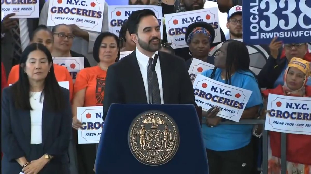 Mayor Mamdani: Reagan famously said the 9 most terrifying words in the English language are 'I'm from the government and I'm here to help.' It's a good quote, but I disagree. I think 9 more terrifying words are actually, 'I worked all day and can't feed my family.' We are going to lower prices and make it easier for New Yorkers to put food on the table.