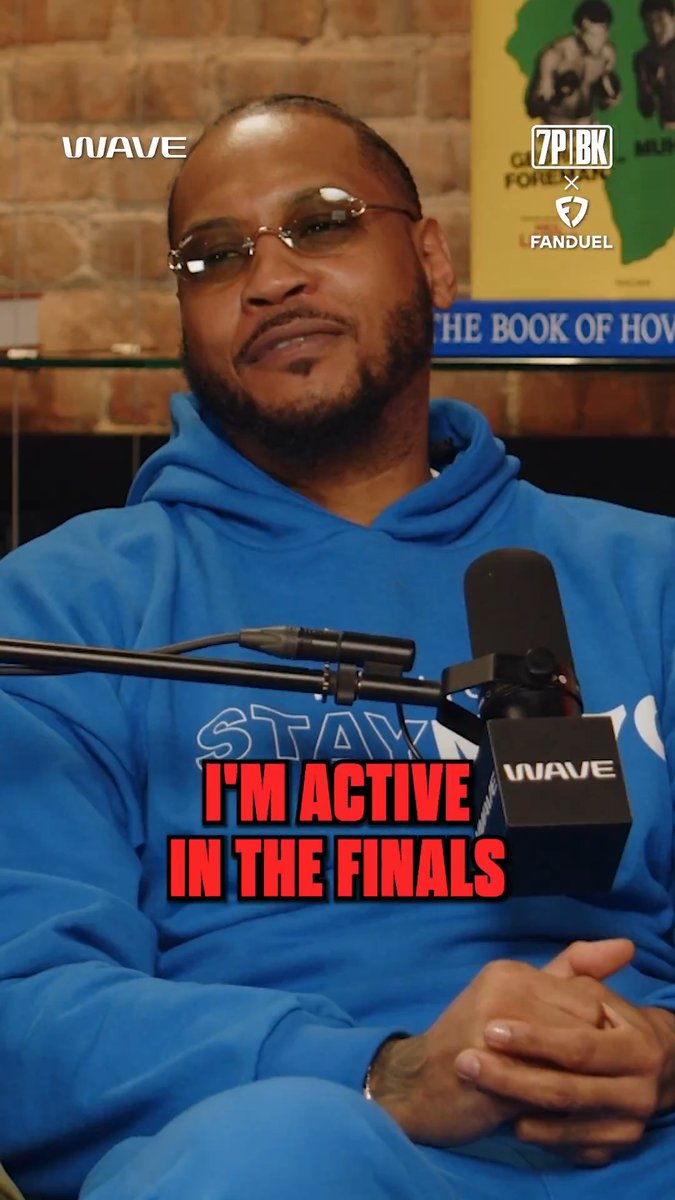 "Imagine Wemby on Broadway, SGA on Broadway ... I'ma be on 7th Ave, beach chair with the crazies." Knicks still gotta get through Cleveland, but Melo is already picturing the NBA Finals in NYC 👀⏳