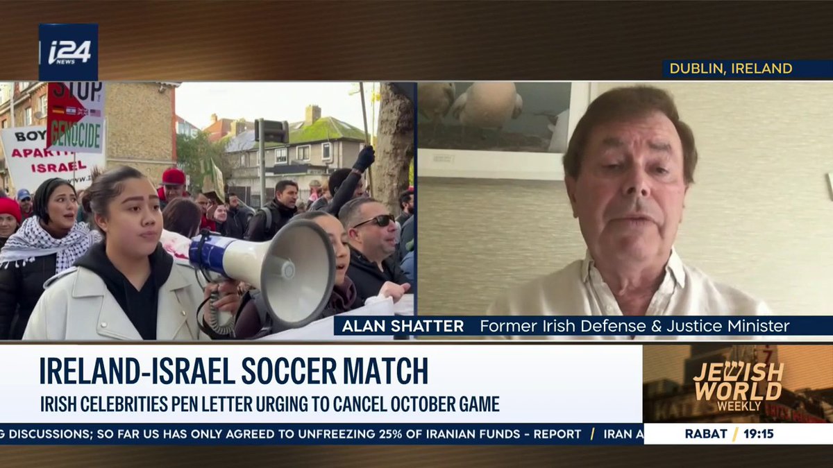 Ex-Irish def. minister Alan Shatter says the atmosphere is toxic and unsafe for the Jewish community in Ireland #JewishWorldWeekly