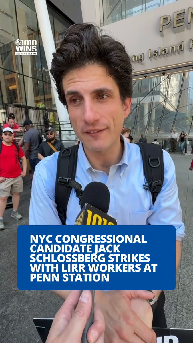 🚆 NYC congressional candidate Jack Schlossberg strikes with LIRR workers at Penn Station 🎤 Mack Rosenberg reports