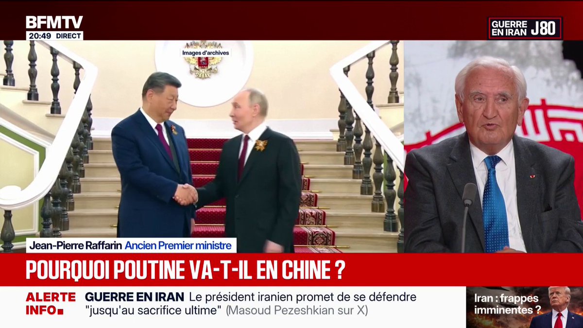 Vladimir Poutine se rend en Chine: "Il est en état de faiblesse", souligne Jean-Pierre Raffarin