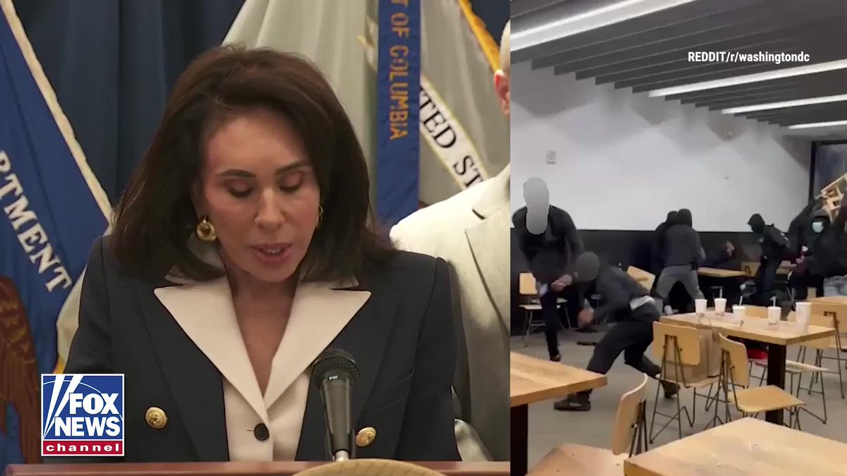 NEW: U.S. Attorney Jeanine Pirro draws a hard line against teen lawlessness following a violent brawl at a DC Chipotle: "It was a takeover of a restaurant by individuals who felt they could get away with it. Well, they're not going to get away with it." "The message that lawlessness runs the streets is over." "The city belongs to law-abiding residents, not roaming mobs looking to make a name for themselves, contribute to the chaos and violence, or gain social media attention." "These are not kids being kids."