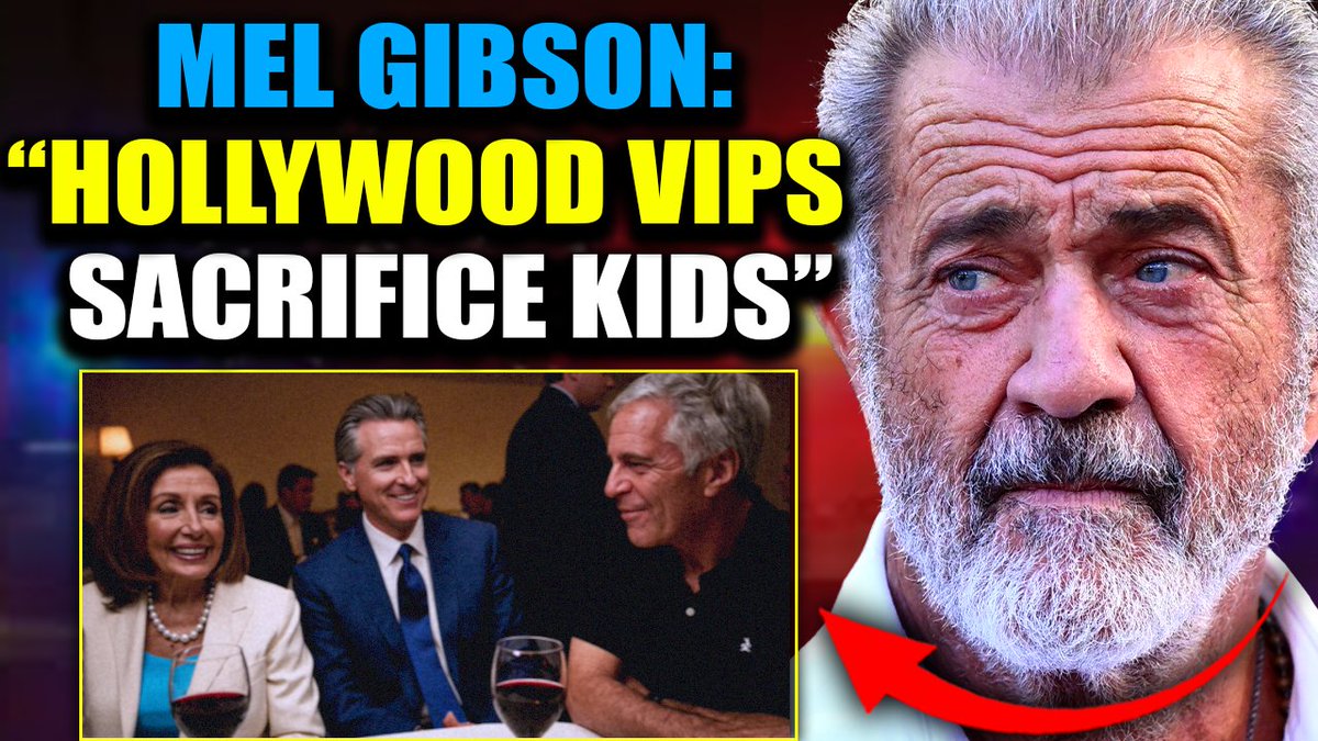 Mel Gibson Drops Congressional Bombshell: "Gavin Newsom Drank Baby Blood on Video" Mel Gibson is going nuclear. He's preparing to drop bombshell evidence before Congress - naming Gavin Newsom, Nancy Pelosi, Kamala Harris, and the rest of California's most powerful political machine in what he says is the biggest Hollywood scandal in history. Gibson says he has the receipts: visitation records, exact dates and locations, photographs, and video that he claims expose a long-rumored child trafficking network operating inside elite California political and Hollywood circles.