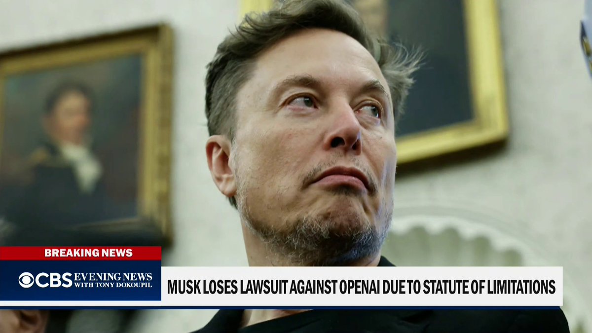 A California jury unanimously dismissed Elon Musk's lawsuit against OpenAI and Sam Altman on the grounds that Musk had failed to file a claim within the statute of limitations.