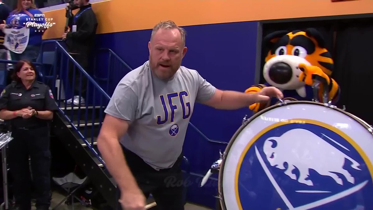 SABRES FORMER PLAYER AND TV BROADCASTER ROB RAY IS ON THE DRUM TONIGHT!!!! 🔥🥁