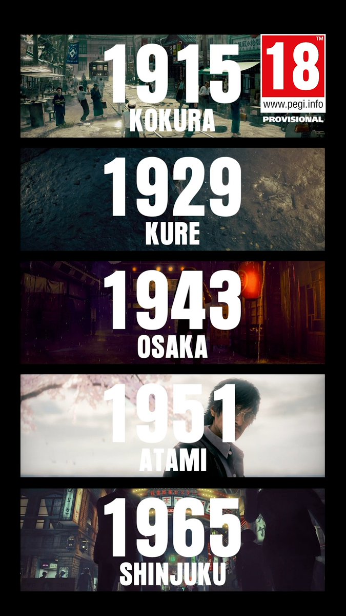 Explore five eras and five cities in STRANGER THAN HEAVEN, coming this winter. Wishlist now! ►1915, Kokura, Fukuoka ►1929, Kure, Hiroshima ►1943, Minami, Osaka ►1951, Atami, Shizuoka ►1965, Shinjuku, Tokyo: Japan’s most iconic pleasure district—a city of swirling and unpredictable chaos.