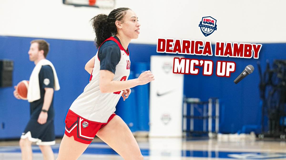 D brings the energy! 🔋 🔊 Dearica Hamby mic'd up at 🇺🇸 #USABWNT training camp!