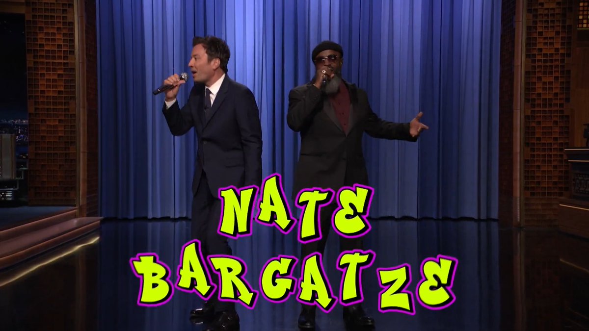 Having trouble spelling Nate Bargatze’s name? Jimmy & Black Thought wrote a rap to help you remember 🤣 #FallonTonight