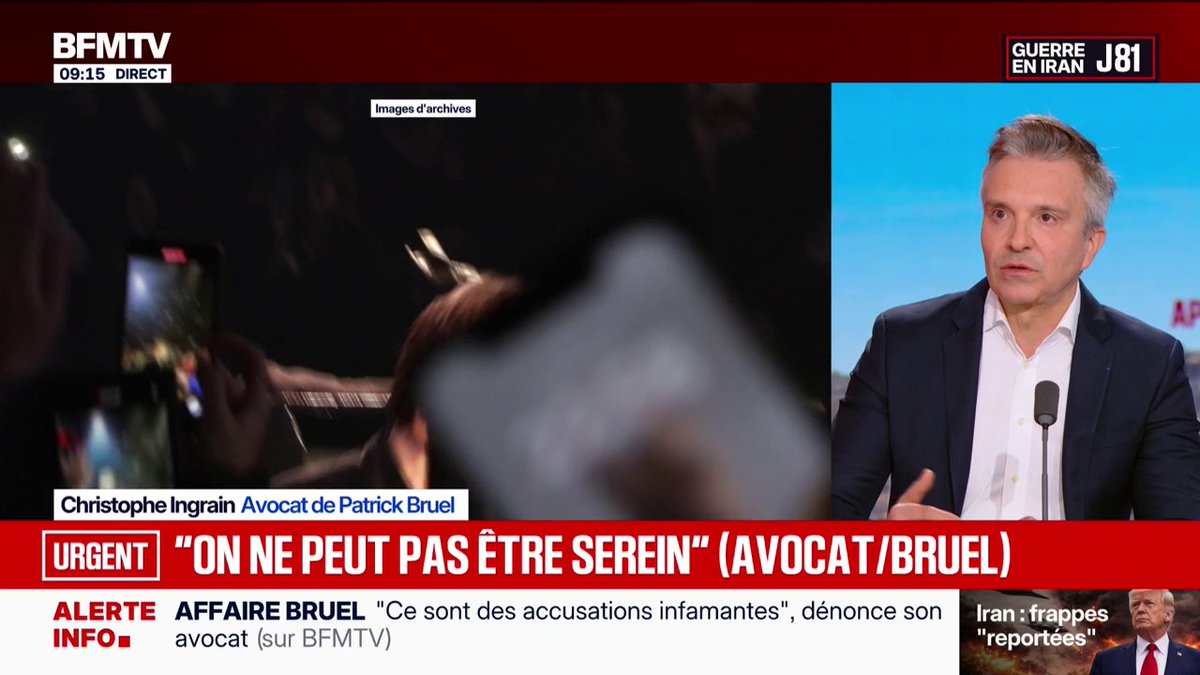 Plainte de Flavie Flament: "À la fin, il sera bien établi que Patrick Bruel est innocent et qu'il n'a pas commis les faits dont on l'accuse", assure l'avocat du chanteur