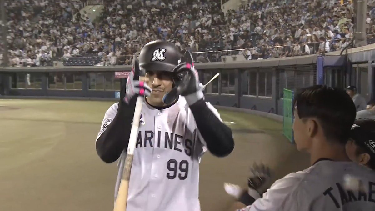 前橋の地でネフタリ教歓喜の時！✨🙌 千葉ロッテ ソト 選手の今シーズン第4号ソロホームランで1点差に迫る！🌈 👇スマホ・テレビで試合観戦！
