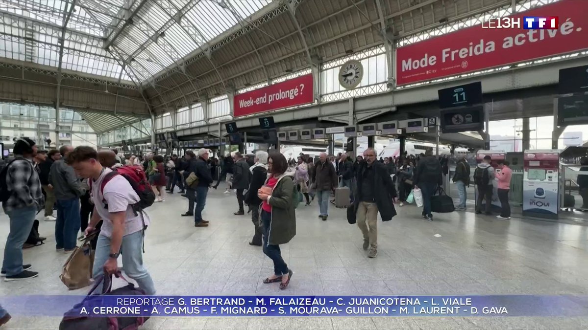 🚆 Nuit cauchemardesque pour les passagers du train Lyon-Paris : plus de 9h de retard suite à un accident de personne près de Mâcon lundi soir. Certains ont dormi en gare ou à l’hôtel. Au total, 8 trains ont été impactés 📺 #LE13H présenté par Marie-Sophie Lacarrau