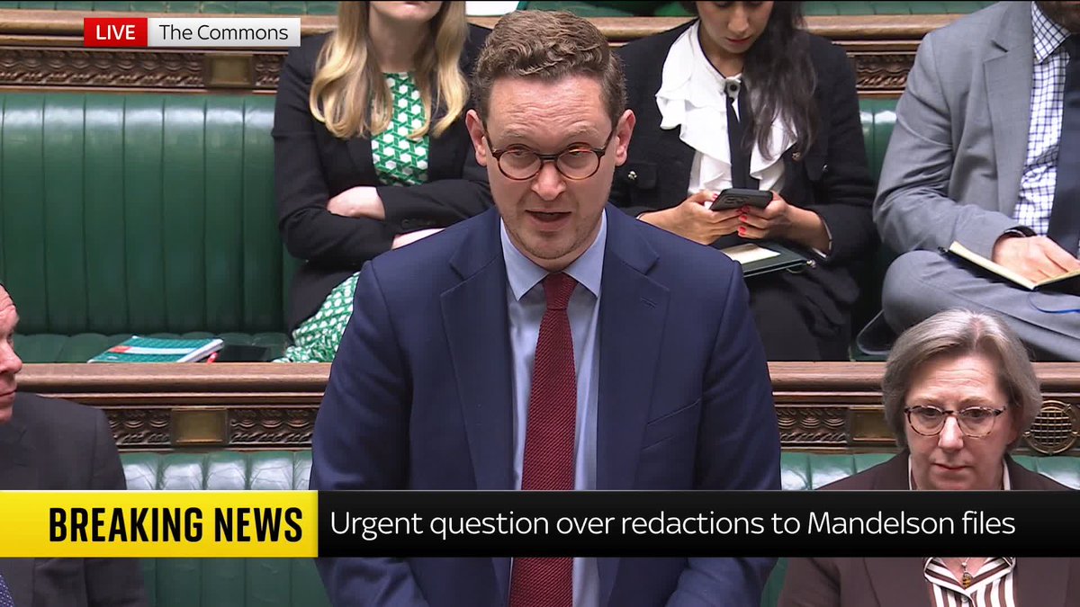 The second batch of documents relating to the appointment, vetting and firing of Peter Mandelson as the UK's ambassador to the U.S. won't be made public until next month at the earliest, a Cabinet Office minister has confirmed. 📺 Sky 501 and YouTube