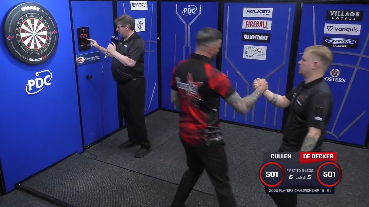 CULLEN WINS THE DECIDER! Joe Cullen survives an early scare in #PC18, as The Rockstar stops the Mike De Decker fightback and beats the Belgian 6-5! 📺 #PC18