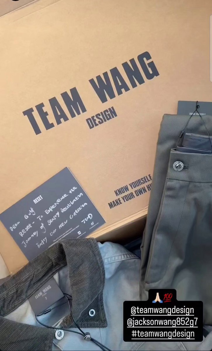 IGs update : Gulfkanawut Team Wang design ส่งเสื้อและกางเกงมาให้น้องกลัฟ สวยมากค่ะ😍 Jackson Wang #teamwangdesign #GulfKanawut