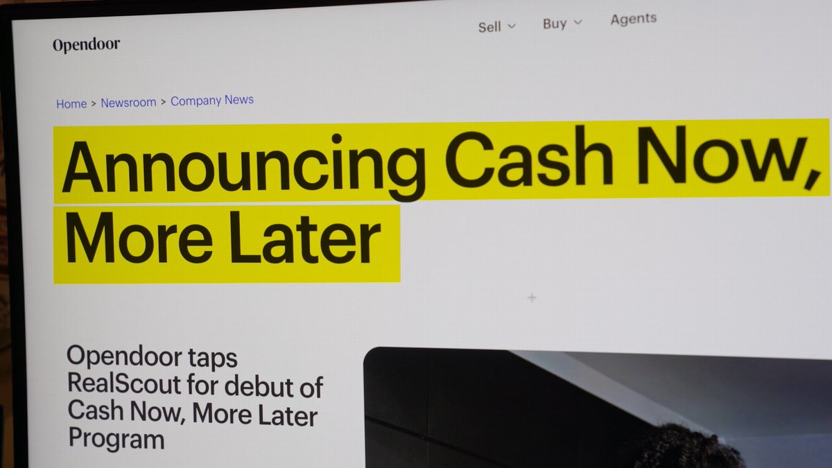 Today, we're making Opendoor available to all homeowners, including the ones who want to work with an agent. Starting May 19, two cash products. Every listing presentation. Right inside @realscout. Better for sellers. Better for agents.