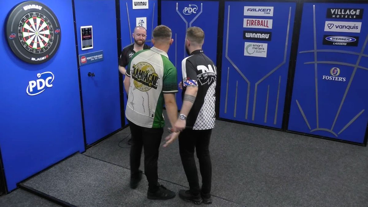 MANBY TOPPLES NOPPERT! Charlie Manby gets revenge from yesterday's defeat to Danny Noppert, securing a professional 6-4 win over the Dutchman to reach the last 16! 📺 #PC18