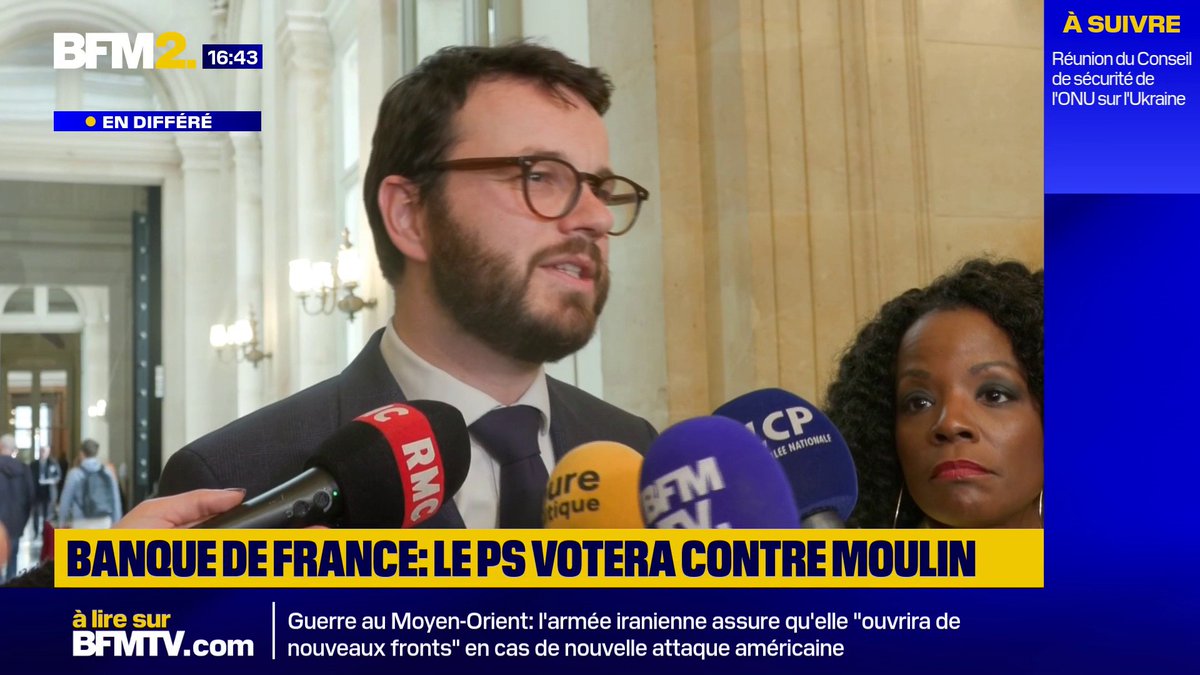 "Les socialistes s'opposeront à la nomination d'Emmanuel Moulin en votant contre", annonce le député PS du Calvados Arthur Delaporte #BFM2