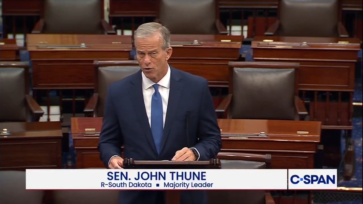 .Leader John Thune marks 500 days of Republican majority in Senate: "There is more work to be done."