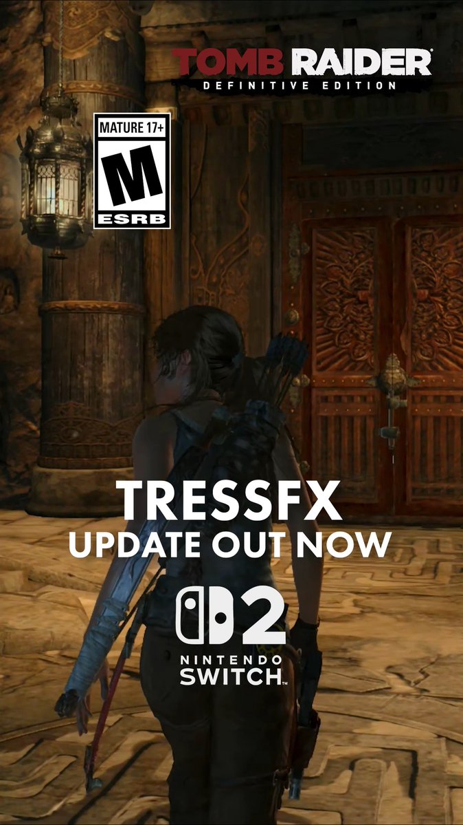 She might get muddy stealthing around Yamatai but I'll be damned if our girl doesn't always have a good hair day 💇‍♀️ Check out the TressFX update for Tomb Raider: Definitive Edition on Nintendo Switch 2! Out now 👉