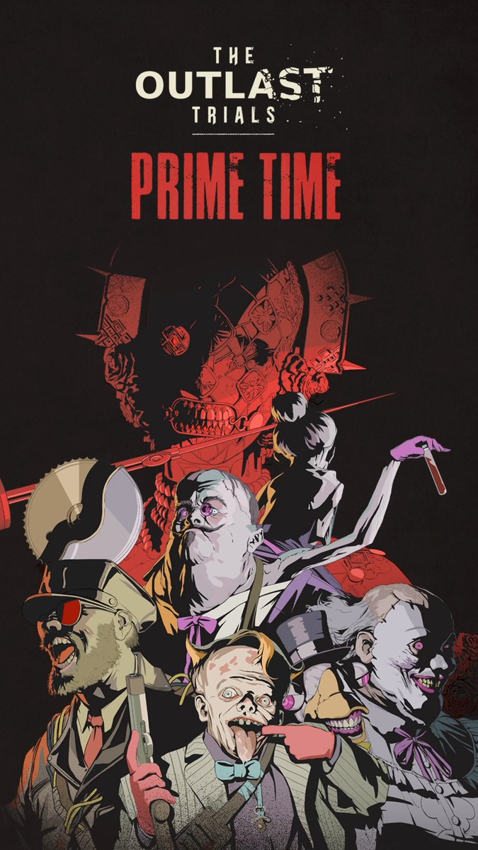 In case you missed it, #PrimeTime has begun in #TheOutlastTrials and will run until June 16! 👁️ This new The Outlast Trials update includes: - Prime Roulette: New Variator, - 2 New MK-Challenges, - Limited-Time Event Catalog, - New Routine Therapies coming after the event: Classified & Mirror, - New fixes, balancing, and Invasion improvements 📄 Read the full Patch Notes here: _______ Au cas où vous l'auriez manqué, Prime Time a commencé dans #OutlastTrials et se poursuivra jusqu'au 16 juin! 👁️ Cette mise à jour comprend: - Prime Roulette: nouveau variateur, - 2 nouveaux défis MK, - Catalogue de l'événement à durée limitée, - Nouvelles thérapies de routine disponibles après l'événement : classifiées et miroir, - Nouvelles corrections, ajustements d'équilibrage et améliorations du mode Invasion 📄 Consultez l'intégralité des notes de mise à jour ici: