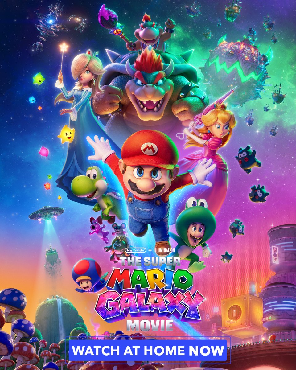 Watch at Home today. Join Mario, Luigi and all your favorite heroes of The Super Mario Galaxy Movie, now with exclusive behind-the-scenes bonus features