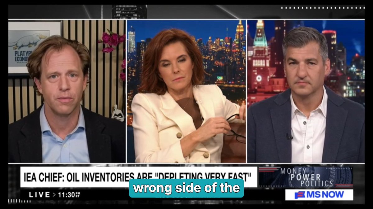 "The big story right now is oil. The next story is food." That's the transmission channel people miss: if fertilizer is caught on the wrong side of the Strait of Hormuz, food prices can be next.
