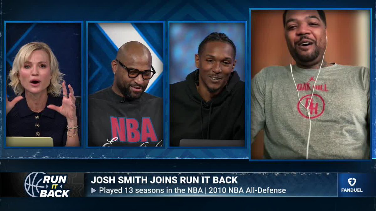 Josh Smith on the Thompson Twins: "We have so much time in the NBA. ... We knew you were super athletic, high-level defenders. What are you working on? ... I don't mind them missing 3's because it makes my % look better." 😅 Michelle Beadle | DeMarcus Cousins | Lou Williams