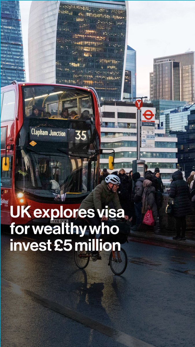The UK is weighing a new visa that would give three years of residency to wealthy individuals investing at least £5 million ($6.7 million) in the country, as the nation seeks to revive its global attractiveness. Ben Stupples explains