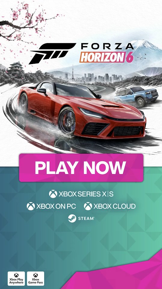Horizon Japan is now open! Play Forza Horizon 6 today on Xbox Series X|S, Xbox Game Pass, and PC via Xbox app and Steam. #JapanAwaits